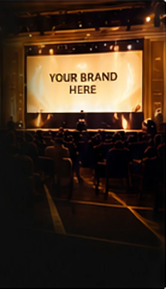 Your brand displayed on the event screen